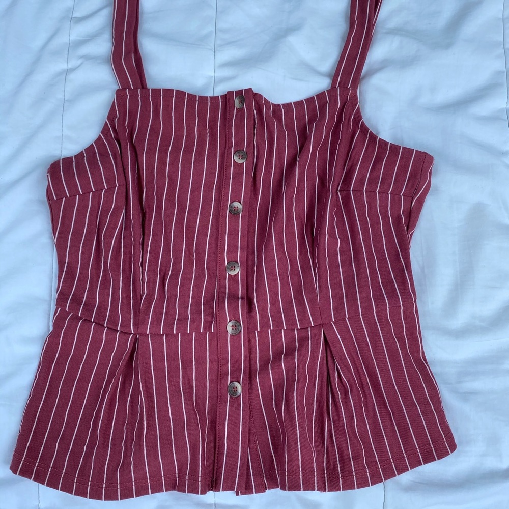 Red striped tank top